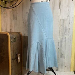 ☔️APRIL SHOWERS SALE☔️
 EC Baby Blue Cato Mid Length Patchwork Skirt